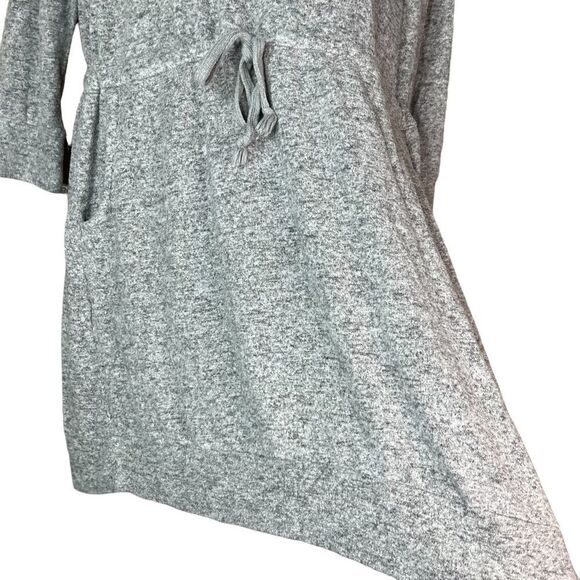 Soft Surroundings Easy Living drawstring waist gray sweater knit dress‎ - Picture 4 of 13